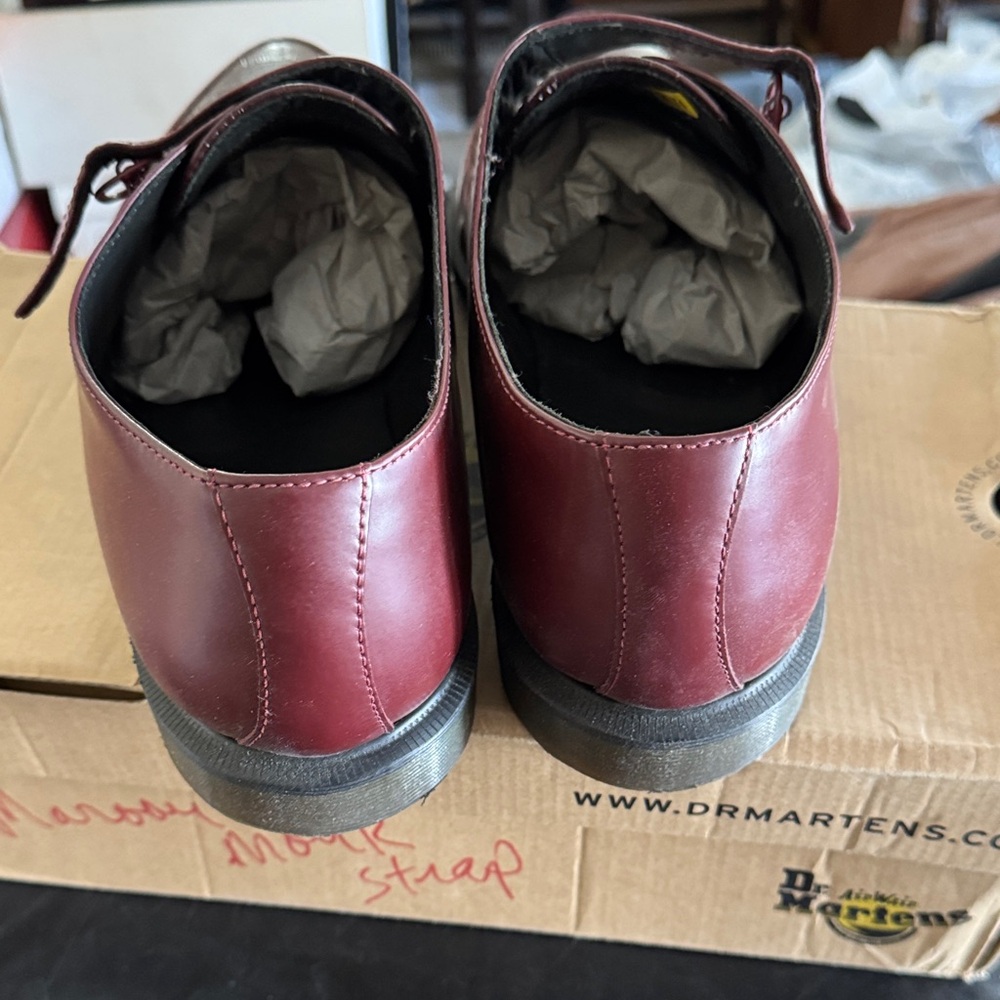 Rare Dr Martens cherry red ashland monk shoe - Picture 3 of 5